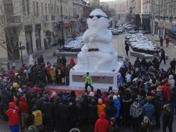 El Festival Internacional de Esculturas de Hielo y Nieve inicia de manera formal el 5 de enero próximo. XINHUA  /