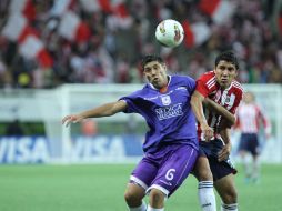 Enfrentamiento de equipos: Defensor Sporting contra Chivas en la Copa Libertadores 2012. ARCHIVO  /