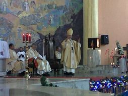 Francisco Robles Ortega ofició la misa de la Divina Providencia en el Templo de San Bernardo por la Asociación Empresarial Guadalupana.  /