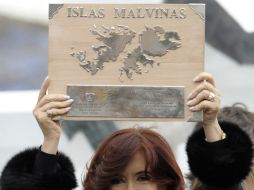 La mandataria argentina, Cristina Fernández, ha hecho varias demandas similares sobre las Islas Malvinas en el pasado. AFP  /