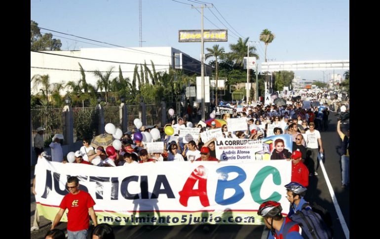 Realizarán marchas de protesta cada día 5, para que las autoridades tengan presente que no se ha hecho justicia. ARCHIVO /