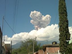 El Volcán de Fuego de Colima provocó una enorme nube de ceniza, la cual se elevó varios cientos de metros sobre el nivel del cráter. SUN /