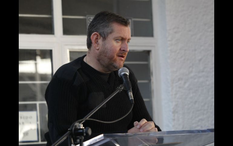 El secretario de Seguridad Pública de Jalisco, Luis Carlos Nájera, durante rueda de prensa. EL INFORMADOR /