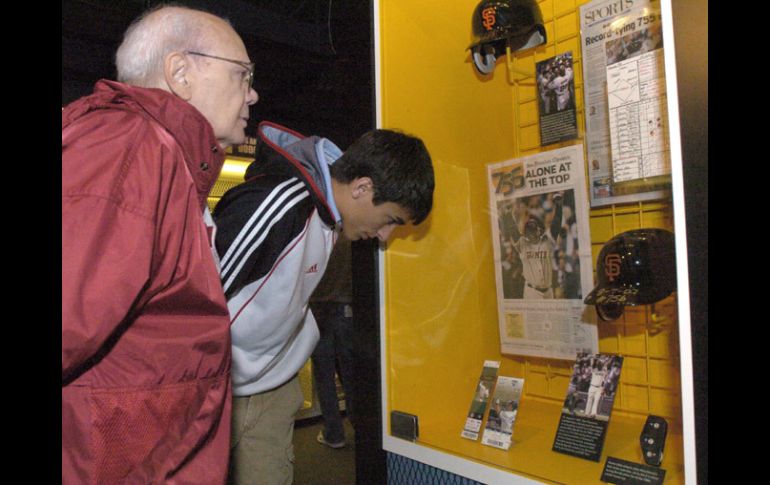 Imagen de archivo del museo en Cooperstown donde se aprecia el récord impuesto por Barry Bonds en cuadrangulares. AP /