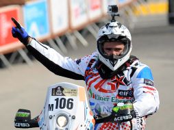 Thomas Bourgin ocupaba la 68° posición de la clasificación general de su primer Dakar. AFP /