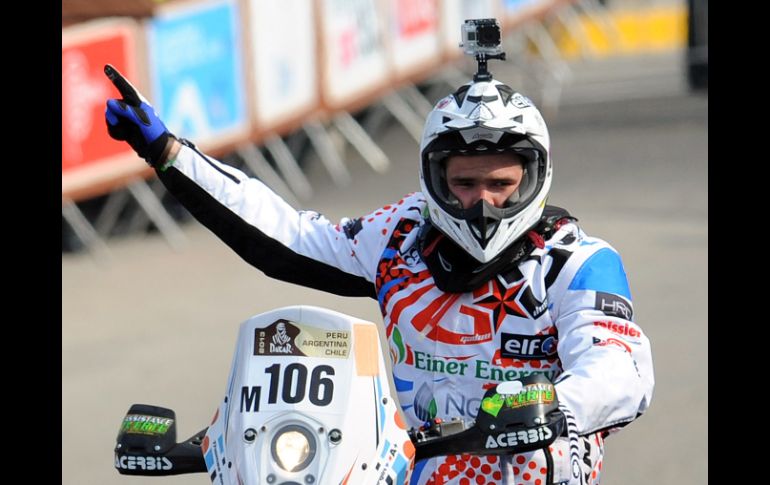 Thomas Bourgin ocupaba la 68° posición de la clasificación general de su primer Dakar. AFP /