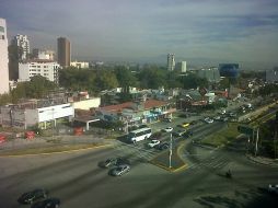 Vista de los contaminantes, desde el edificio de la Semades.  /