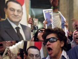 Simpatizantes de Mubarak se manifiestan para apoyar al ex presidente. REUTERS /