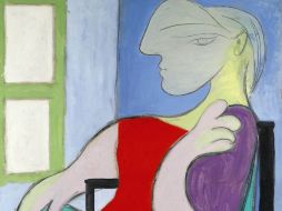 Fragmento de la obra de Picasso subastada: ''Mujer sentada junto a una ventana''. EFE /