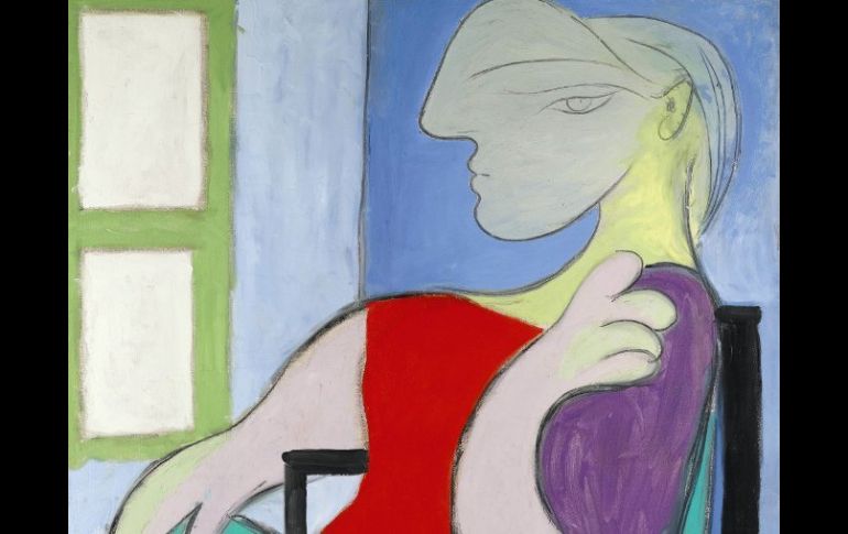 Fragmento de la obra de Picasso subastada: ''Mujer sentada junto a una ventana''. EFE /