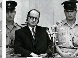 Juicio a Adolf Eichmann: aquí, responde algunas preguntas desde su ''jaula de cristal''. ARCHIVO /