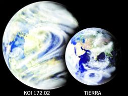 La temperatura de KOI 172.02, aunque menor que la de nuestro planeta, permitiría todos los estados del agua en su superficie.  /