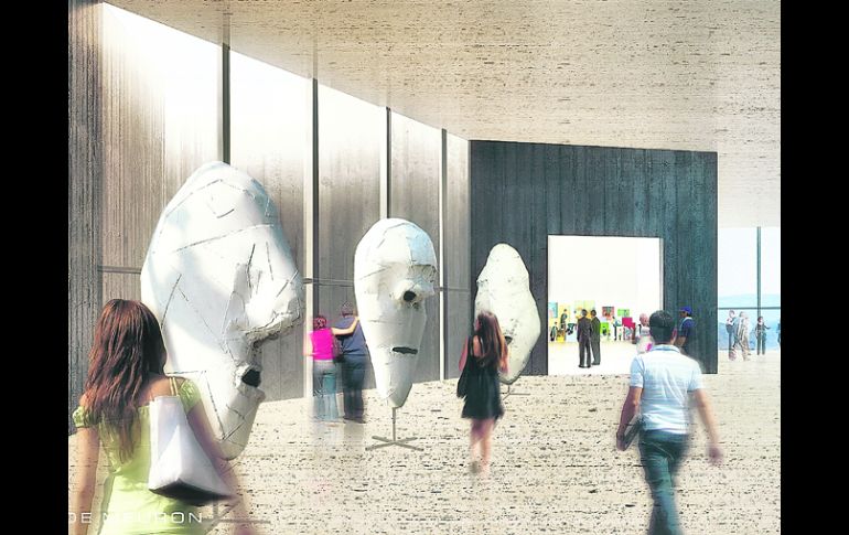 Render. Aspecto del modelo del Barranca Museo de Arte Moderno y Contemporáneo, que actualmente lleva 10% de avance en su construcción. ESPECIAL /