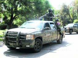 EN ACTIVO. Uniformados del Ejército mexicano durante un operativo en Zapopan. EL INFORMADOR /