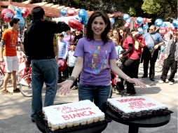 La actriz, Bianca Marroquín, festejó su cumpleaños en compañía de algunos de sus admiradores. NTX /