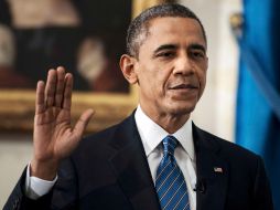 Barack Obama juró hoy oficialmente para su segundo periodo presidencial en una ceremonia privada. Mañana será la investidura pública. REUTERS /