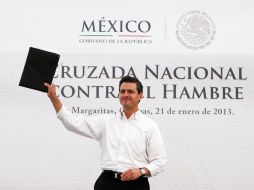 El subcomandante Marcos satirizó la Cruzada Nacional contra el Hambre, iniciada este lunes en Chiapas por Peña Nieto. ARCHIVO /