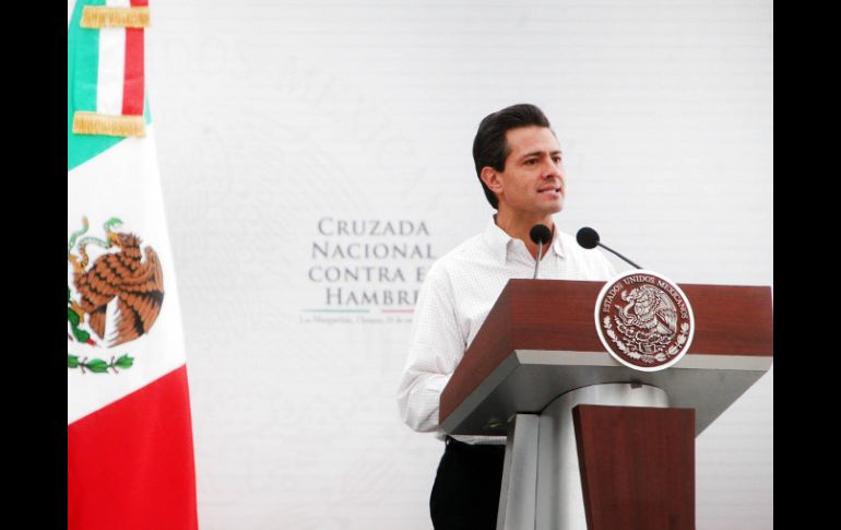 Ayer, el Presidente Enrique Peña Nieto firmó el decreto de la Cruzada Nacional contra el Hambre, en Chiapas. NTX /