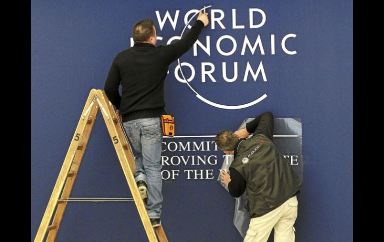 Preparativos para el inicio de la 43 edición del Foro Económico Mundial. NTX /