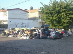 Aspectos de la basura que se ha acumulado en las calles.  /