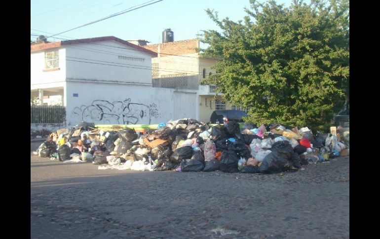 Aspectos de la basura que se ha acumulado en las calles.  /