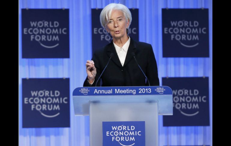 La directora del FMI durante su participación en el Foro Económico de Davos. EFE /