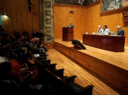 Desde ayer por la mañana y hasta hoy por la tarde, los candidatos a suceder a Marco Antonio Cortés Guardado han llevado sus propuestas.  /