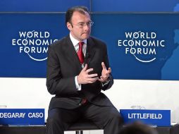 El secretario de Hacienda, Luis Videgaray, en el marco de su participación en la 43 edición del Foro Económico Mundial en Davos. NTX /