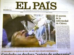 El periódico español publicó una fotografía falsa donde supuestamente se podía ver al mandatario venezolano entubado. AFP /