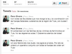 El gobernador de Hidalgo, Francisco Olvera, dio a conocer la noticia a través de Twitter. TOMADA DE @Paco_Olvera  /