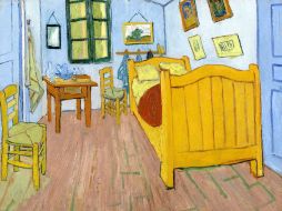 La célebre pintura de Van Gogh, ''Recámara en Arles''. ARCHIVO /