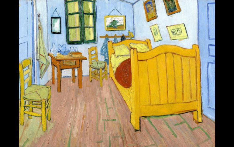 La célebre pintura de Van Gogh, ''Recámara en Arles''. ARCHIVO /