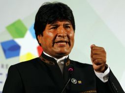 El presidente boliviano en rueda de prensa de la Celac-UE. EFE /