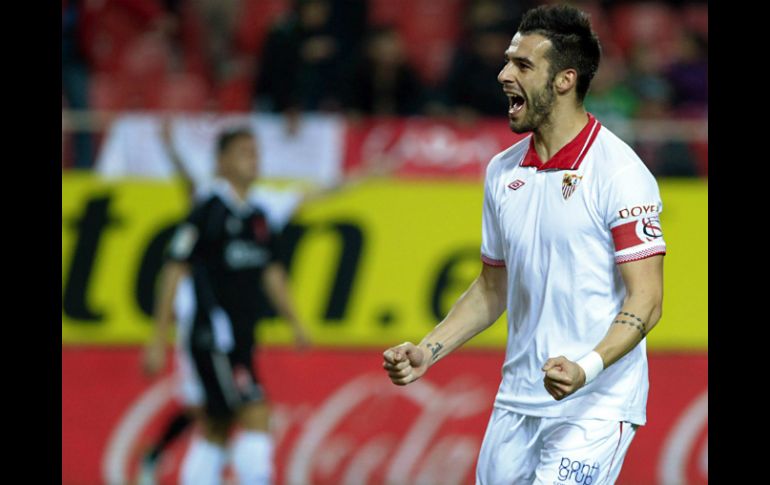 Álvaro Negredo fue el autor del segundo gol al minuto 70. EFE /