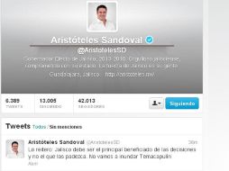 Hizo el anuncio oficial en su cuenta de Twitter, @AristotelesSD. ESPECIAL /