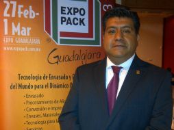 El director general de la Asociación Mexicana de Envase y Embalaje, Hiram Cruz Cortés presentó la primera Expo Pack en Guadalajara.  /