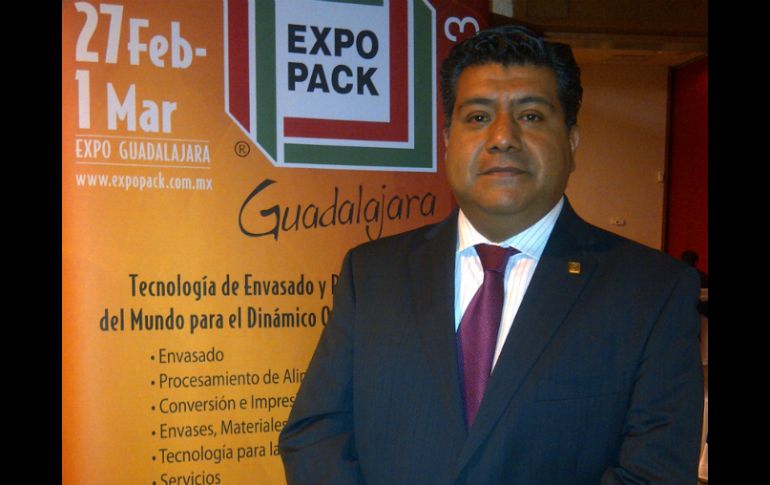 El director general de la Asociación Mexicana de Envase y Embalaje, Hiram Cruz Cortés presentó la primera Expo Pack en Guadalajara.  /