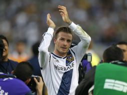 El campeonato con Los Ángeles Galaxy es el último logro de Beckham en su carrera. AP /