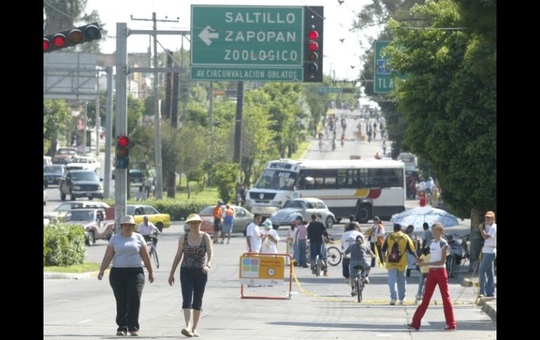 Con el crecimiento de la Vía RecreActiva de Guadalajara el paseo tendrá 31 kilómetros totales, tan sólo en la capital jalisciense. ARCHIVO /