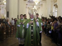 El prelado, confia que las autoridades mantengan resguardo de lugares donde confluyen un número importante de personas. ARCHIVO /