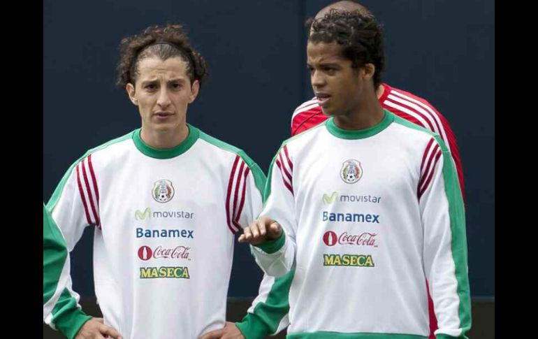 Tanto Guardado, como Dos Santos, eran los únicos jugadores del Tricolor que faltaban en reportar. MEXSPORT /