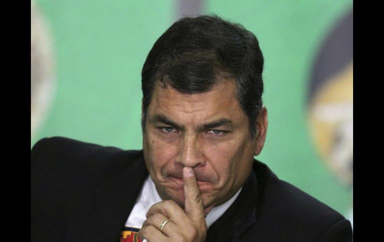 Rafael Correa, presidente ecuatoriano en busca de la reelección. ARCHIVO /