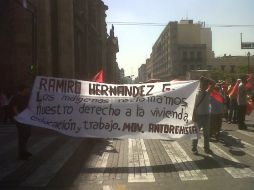 Los antorchistas cerraron la circulación, aunque en estos momentos ya está restablecido el flujo vehicular.  /