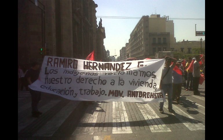 Los antorchistas cerraron la circulación, aunque en estos momentos ya está restablecido el flujo vehicular.  /