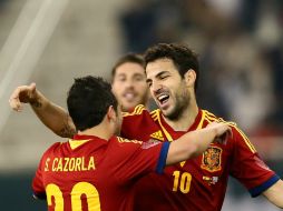 La Furia Roja continúa cosechando triunfos y alegrías a su afición. AFP /