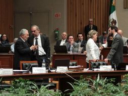 Aspecto de la reunión de consejeros electorales. NTX /