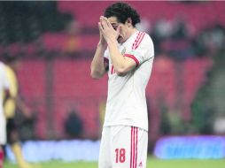 a cara de frustración de Andrés Guardado, al fallar una opción de gol en el primer tiempo, fue el sentir general del Tricolor. AFP /