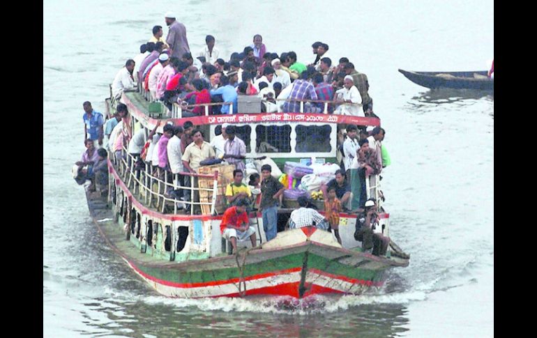 Desastre. El Río Meghna ha sido testigo de diversos accidentes navales. AFP /