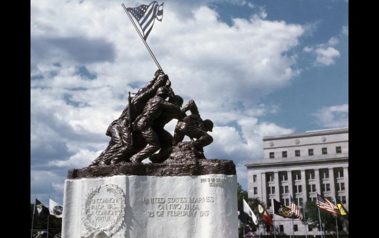 El monumento, un ícono de la Guerra del Pacífico, a subasta. AP /