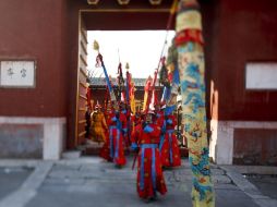 celebración del Año Nuevo Lunar, la mayor festividad del calendario chino, en el Templo de la Tierra de Beijing. EFE /